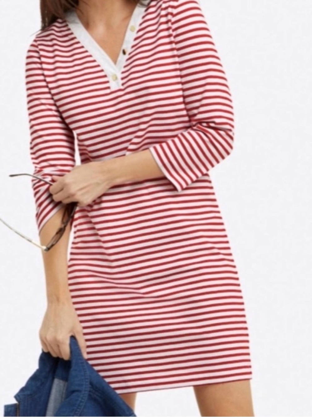 Draper James Large Red Striped Nautical Dress